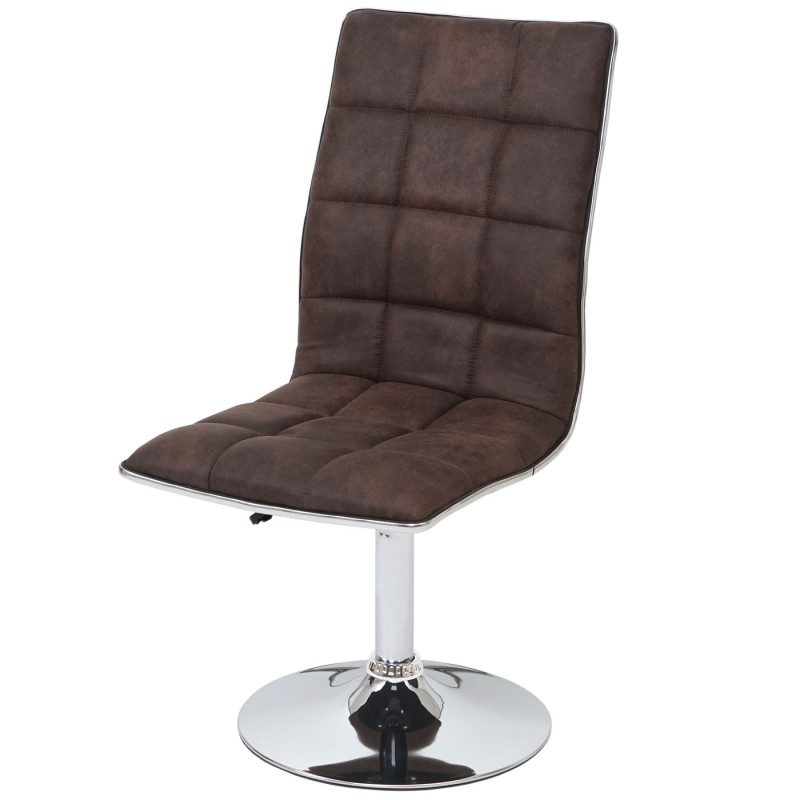 2x chaise de salle à manger fauteuil, tissu - vintage marron foncé
