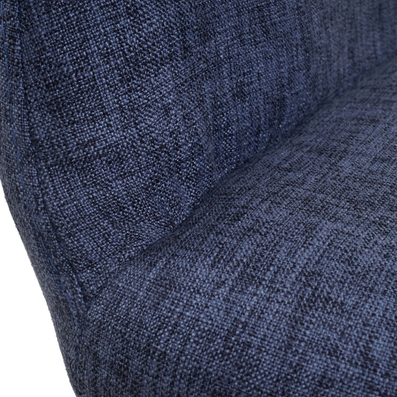 6x chaise de salle à manger II, fauteuil, design rétro des années 50 - tissu, gris bleu