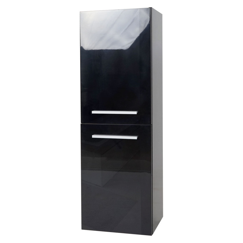 Armoire suspendue meuble de salle de bains, brillant 110x35cm - noir