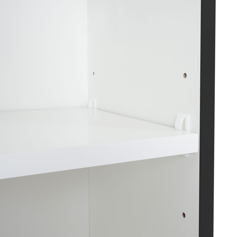 Armoire suspendue meuble de salle de bains, brillant 110x35cm - noir