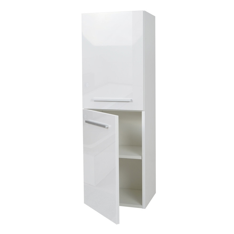 Armoire suspendue meuble de salle de bains, brillant 110x35cm - blanc