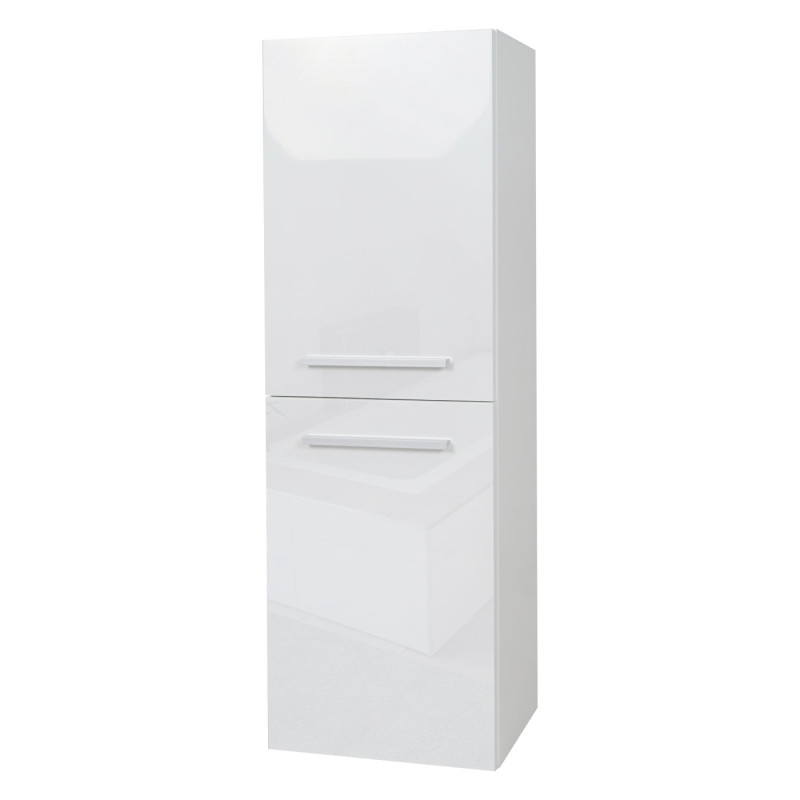 Armoire suspendue meuble de salle de bains, brillant 110x35cm - blanc