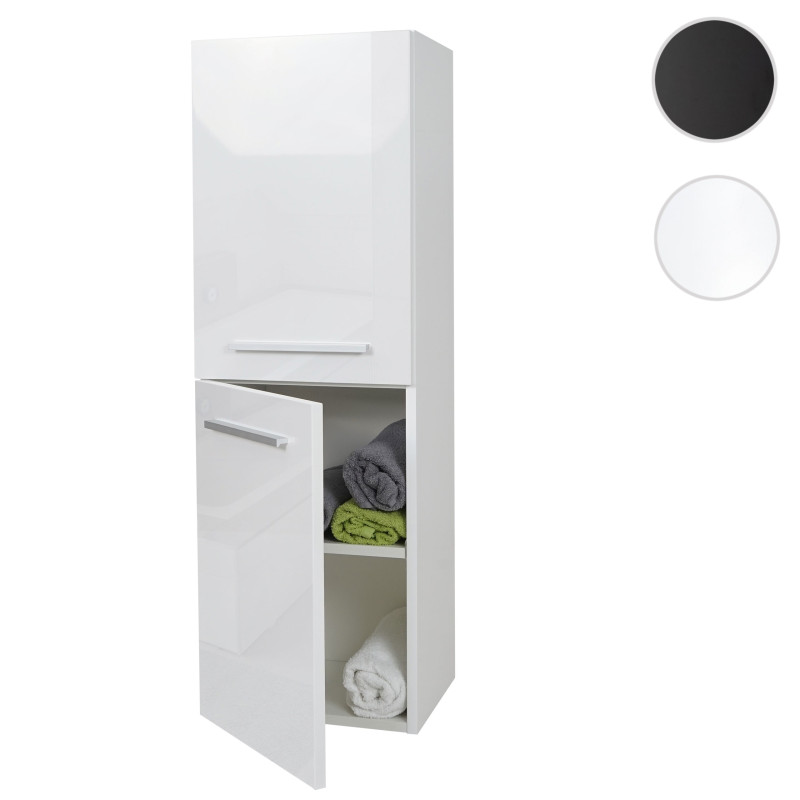 Armoire suspendue meuble de salle de bains, brillant 110x35cm - blanc