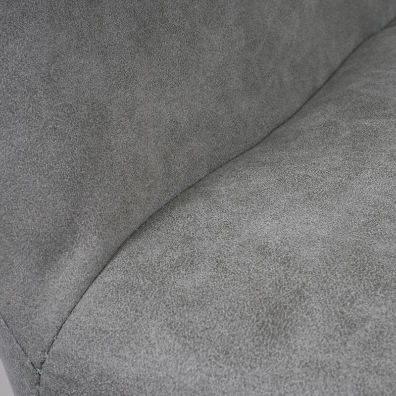 Chaise de salle à manger II, fauteuil, design rétro des années 50 - tissu, gris béton