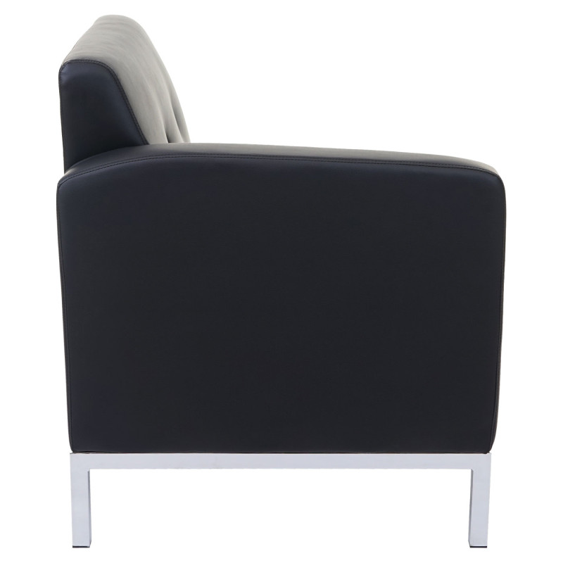 Fauteuil système modulaire de fauteuils, partie de gauche, un accoudoir, extensible similicuir - noir