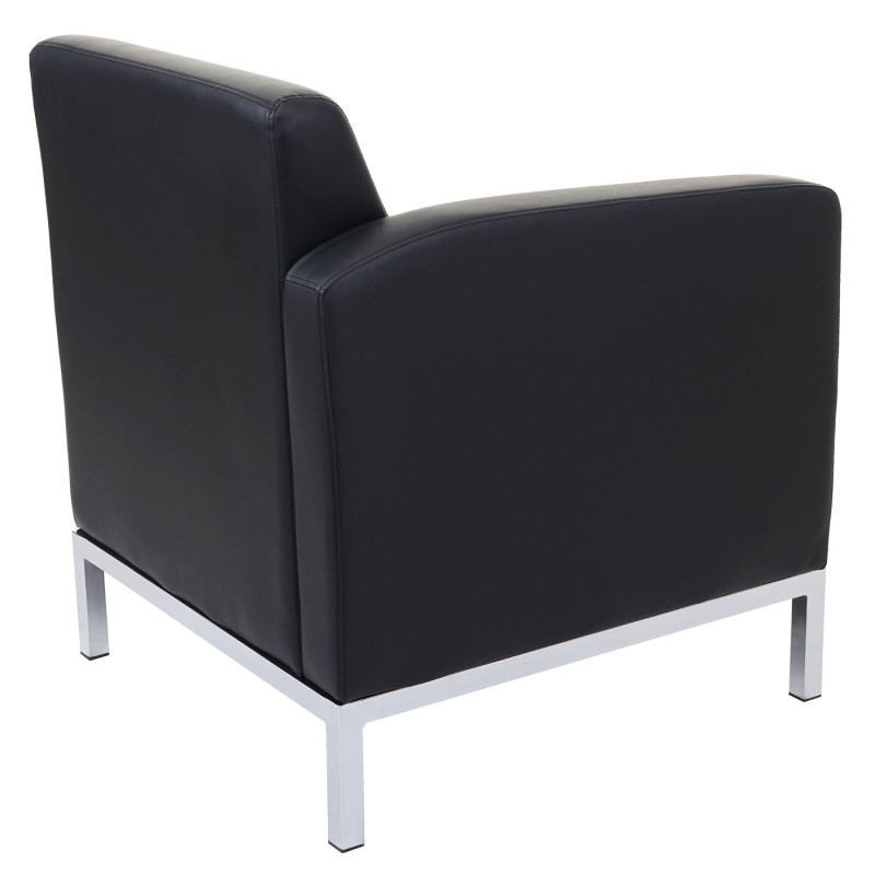 Fauteuil système modulaire de fauteuils, partie de gauche, un accoudoir, extensible similicuir - noir