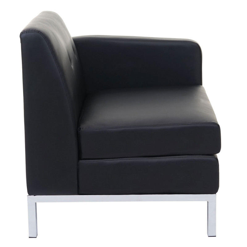 Fauteuil système modulaire de fauteuils, partie de droite, un accoudoir, extensible similicuir - noir