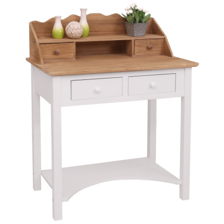 Secrétaire bureau table de travail, style campagne 102x77x48cm