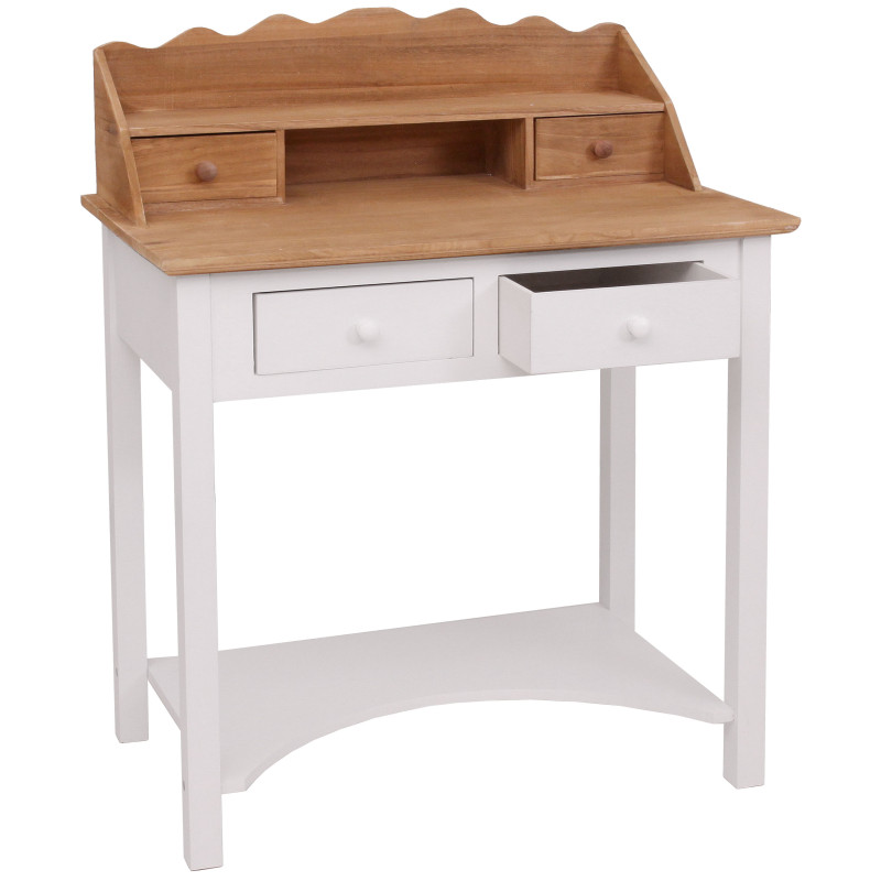 Secrétaire bureau table de travail, style campagne 102x77x48cm