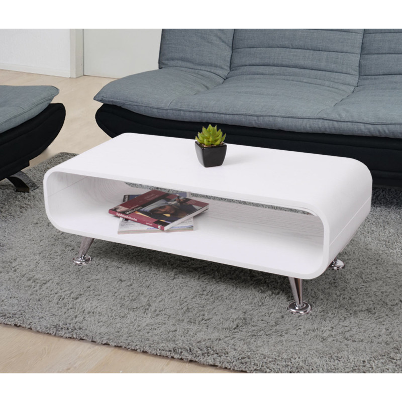 Table basse de salon / club 34x90x39cm - blanc