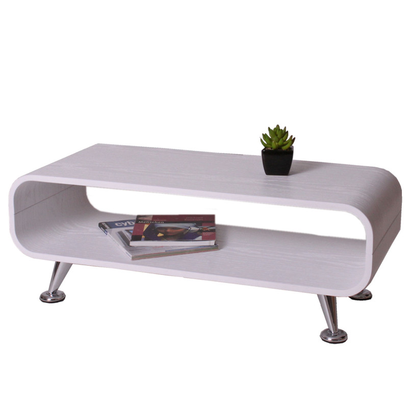 Table basse de salon / club 34x90x39cm - blanc