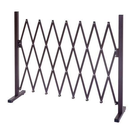 Grillage tuteur pour plantes, grille animaux télescopique, aluminium marron - 35-300cm