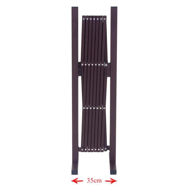 Grillage tuteur pour plantes, grille animaux télescopique, aluminium marron - 35-300cm