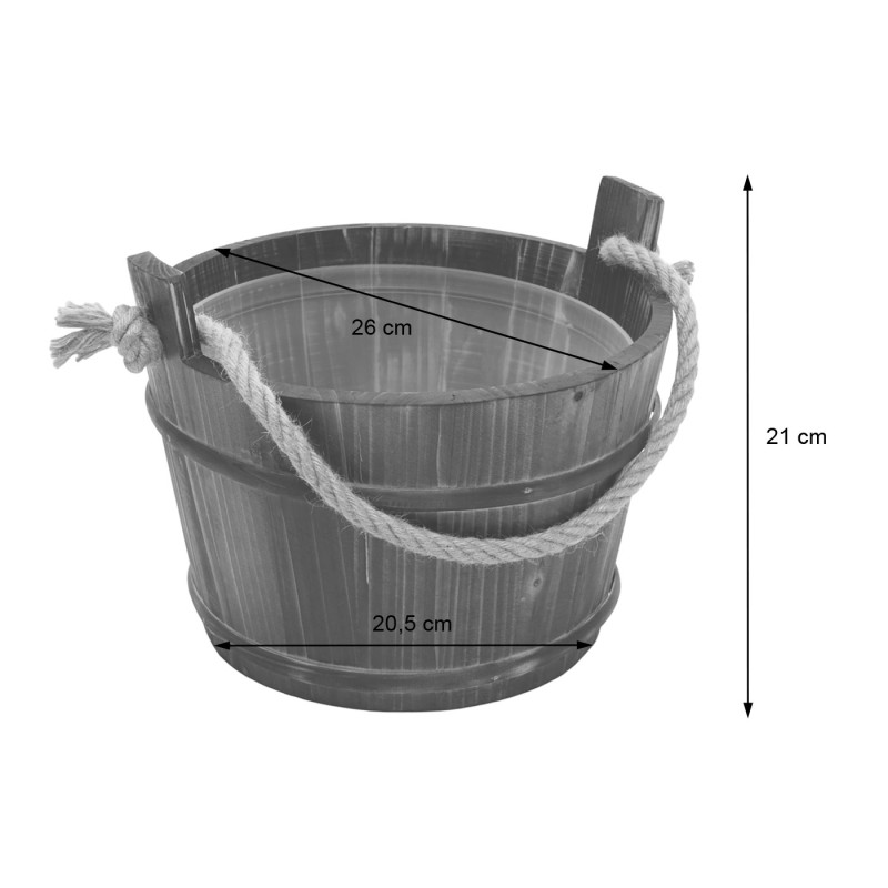 Seau pour sauna avec louche accessoires pour sauna, pin 3,5 l