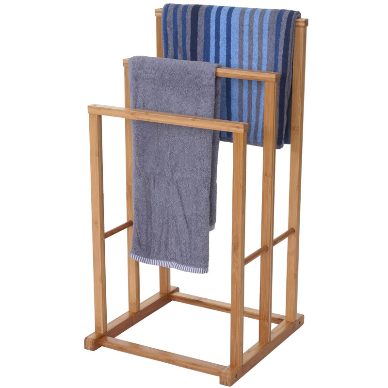 Porte-serviette pour salle de bains, Bambou, 82x42x42cm