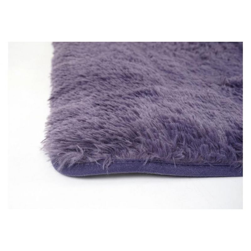 Tapis à poils longs aztek  violet foncé