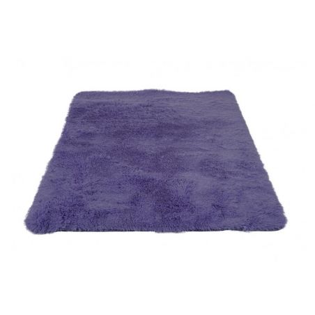 Tapis à poils longs aztek  violet foncé