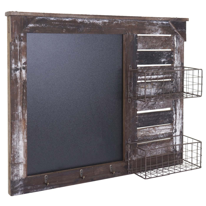 Garde-robe murale organisateur mural avec tableau, paniers, style shabby, vintage 56x68cm