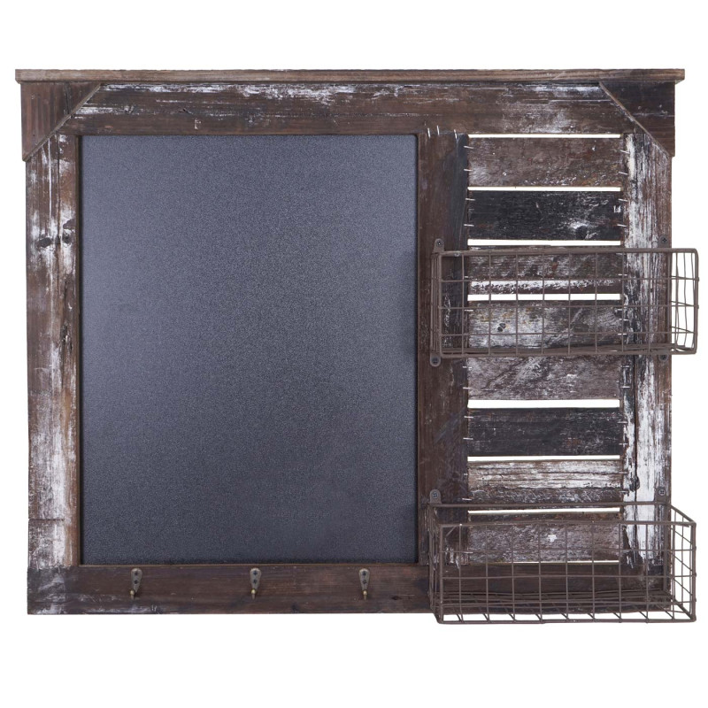 Garde-robe murale organisateur mural avec tableau, paniers, style shabby, vintage 56x68cm