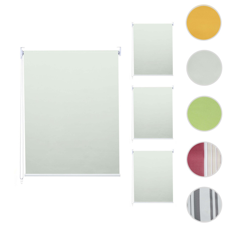 Lot de 4 stores à enroulement 100x160cm protection solaire opaque - crème