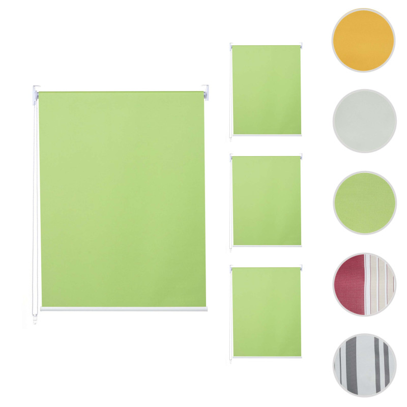 Lot de 4 stores à enroulement 100x160cm protection solaire opaque - vert clair