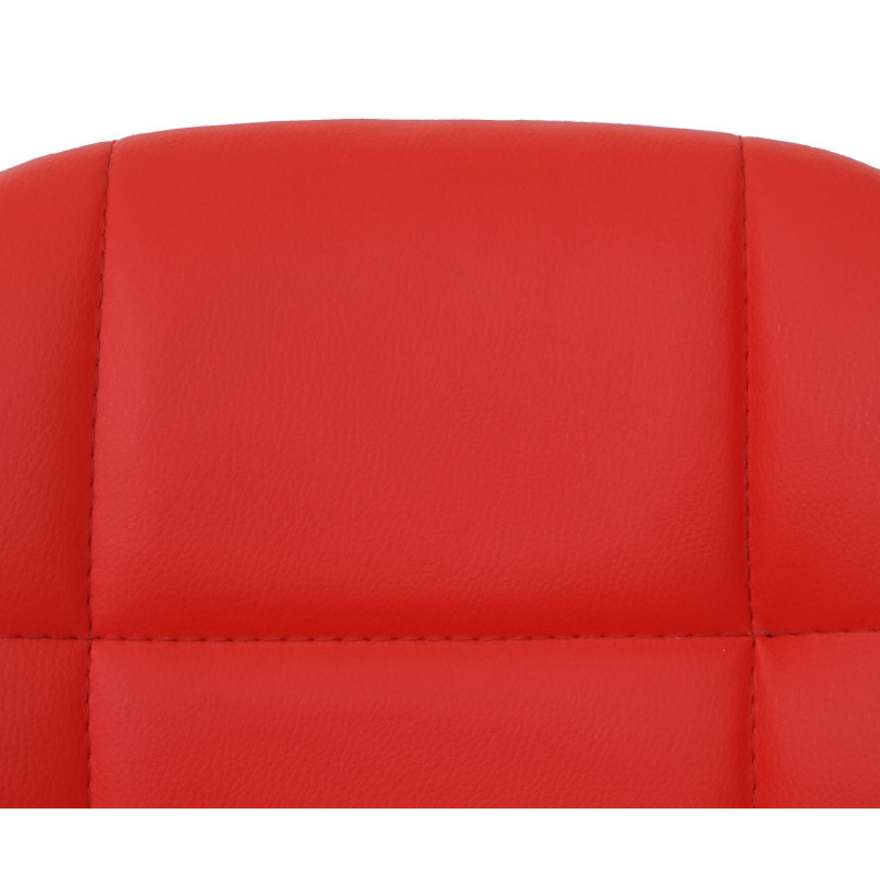 Chaise pitovante chaise de bureau, siège baquet, similicuir - rouge