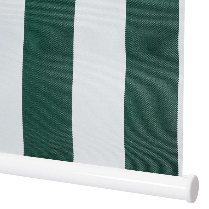 Lot de 4 stores à enroulement 100x160cm protection solaire opaque - vert/blanc