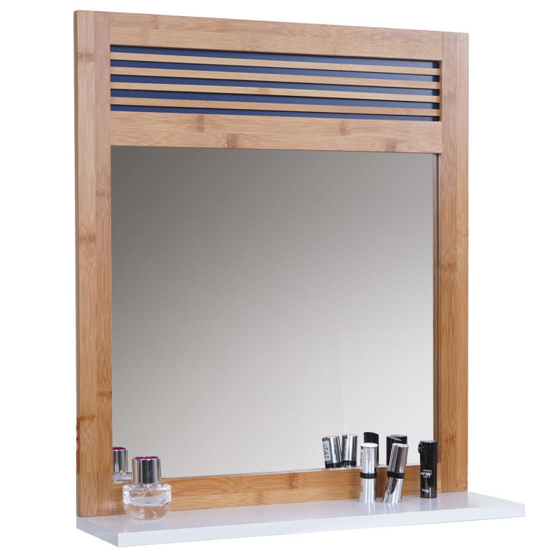 Set salle de bain 2x armoire haute, 1x meuble sous-vasque, 1x miroir, babou, blanc