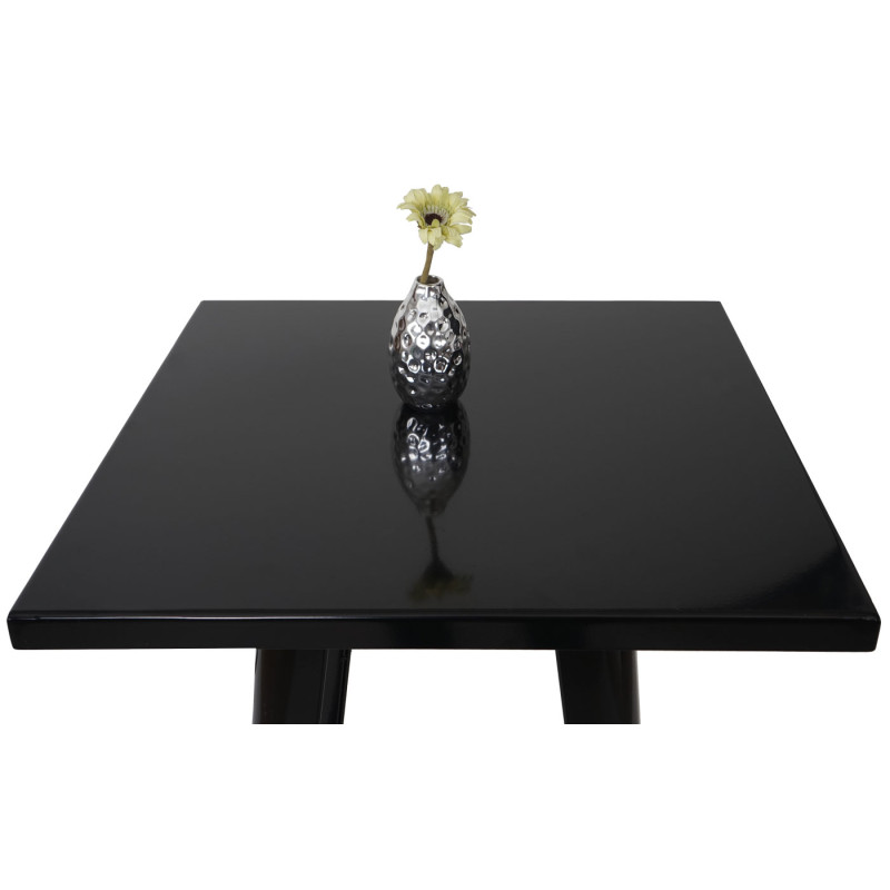 Table haute métal, design industriel 105x60x60cm - noir