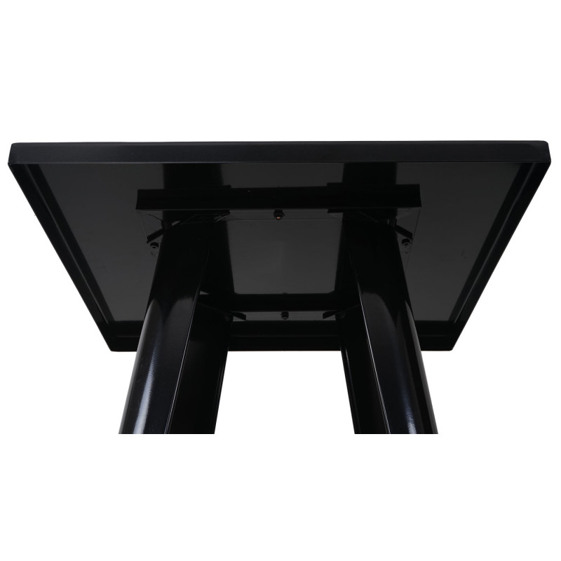 Table haute métal, design industriel 105x60x60cm - noir