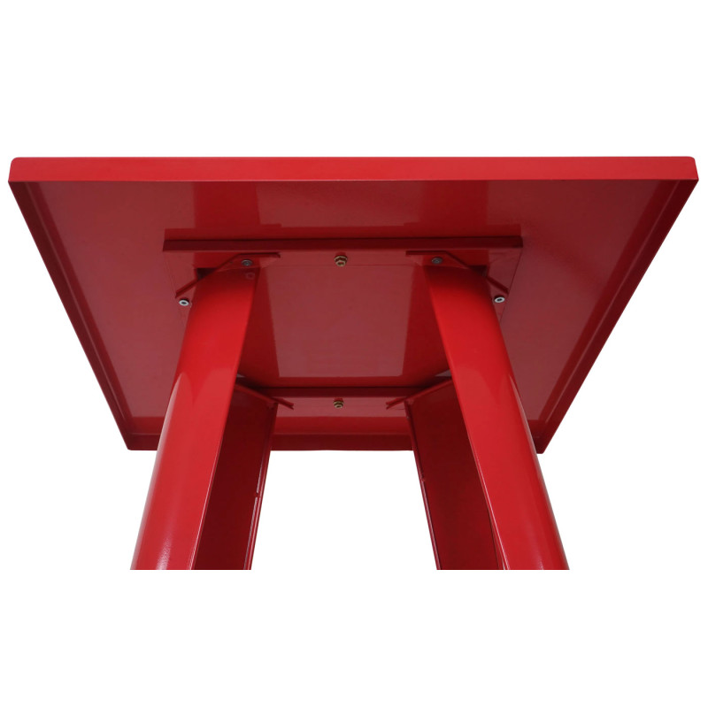 Set table mange-depout + 2x tabouret de bar chaise/table de bar, design industriel - rouge