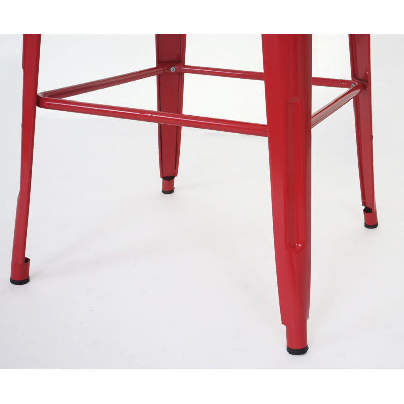 Set table mange-depout + 2x tabouret de bar chaise/table de bar, design industriel - rouge