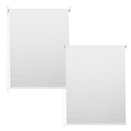 Lot de 2 stores à enroulement 100x160cm protection solaire opaque - blanc