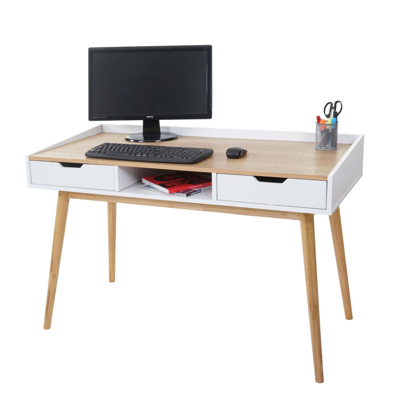 Bureau table d'ordinateur, 120x55cm MDF aspect frêne