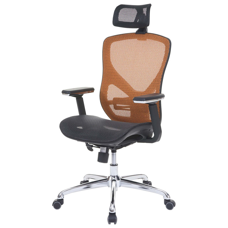 Chaise de bureau chaise pivotante, tissu ISO9001 - noir/orange