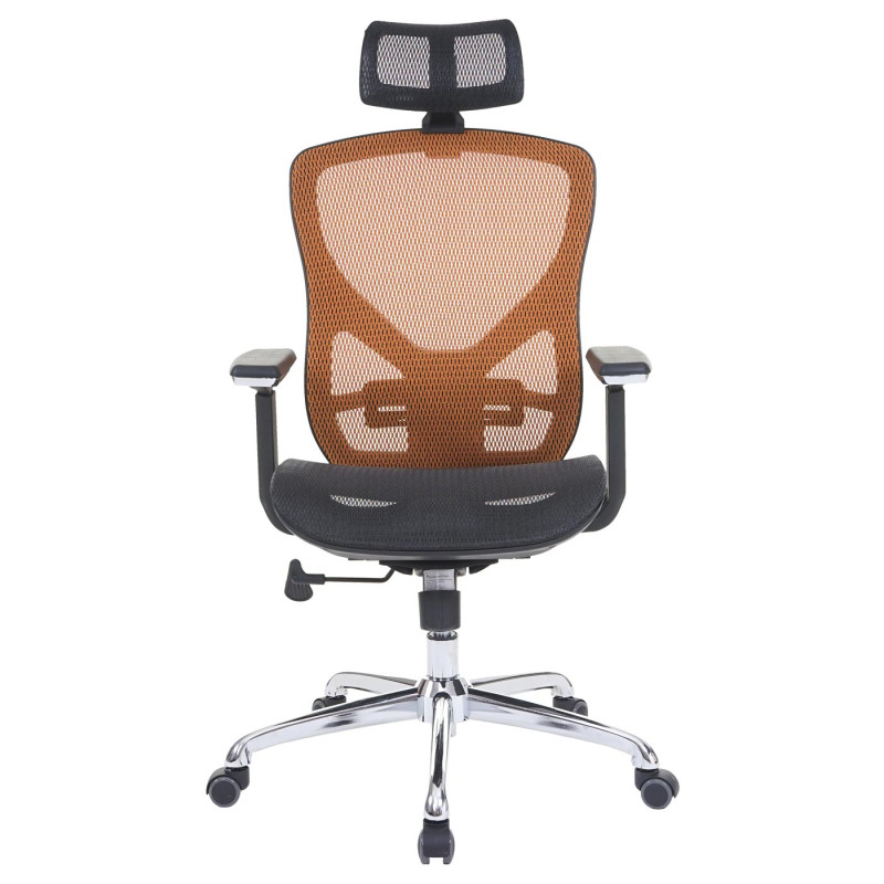 Chaise de bureau chaise pivotante, tissu ISO9001 - noir/orange