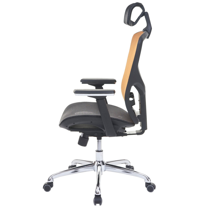 Chaise de bureau chaise pivotante, tissu ISO9001 - noir/orange