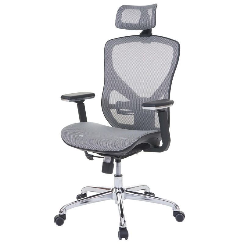 Chaise de bureau chaise pivotante, tissu ISO9001 - gris/gris