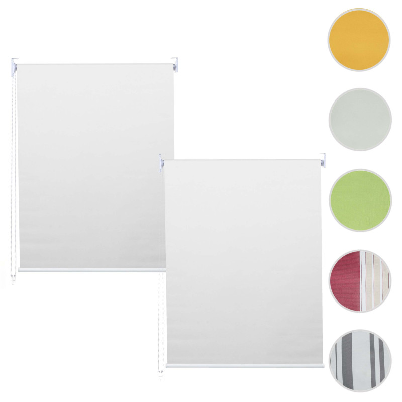 Lot de 2 stores à enroulement 100x160cm protection solaire opaque - blanc