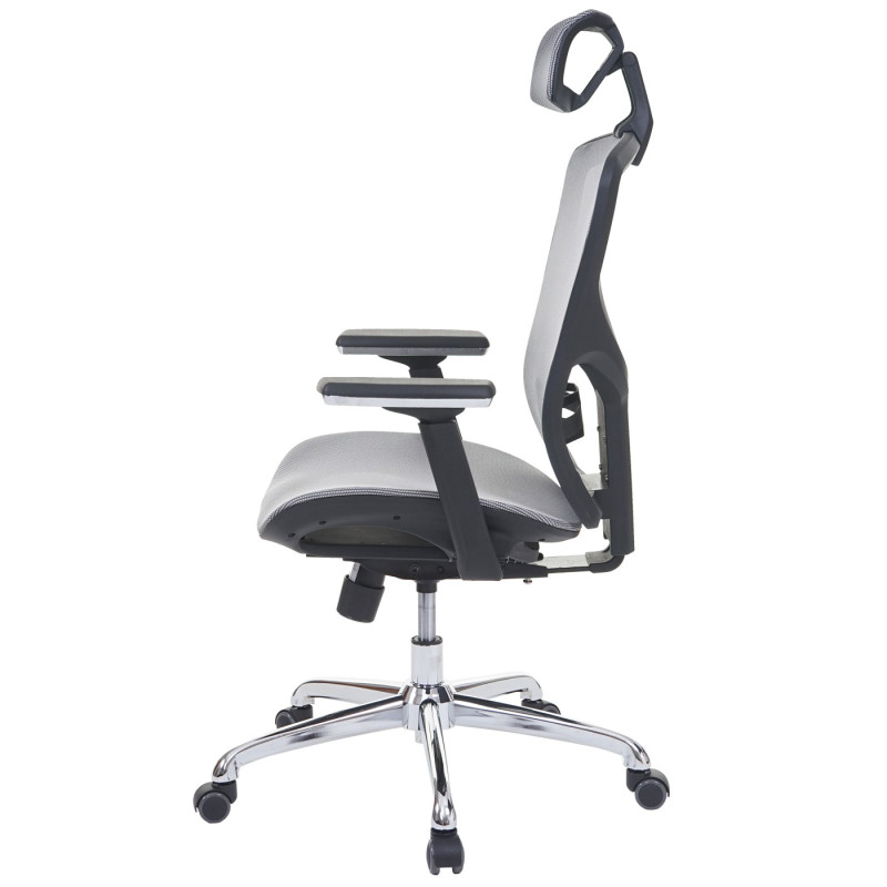 Chaise de bureau chaise pivotante, tissu ISO9001 - gris/gris