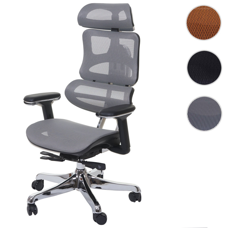 Chaise de bureau chaise pivotante, tissu ISO9001 - noir/gris
