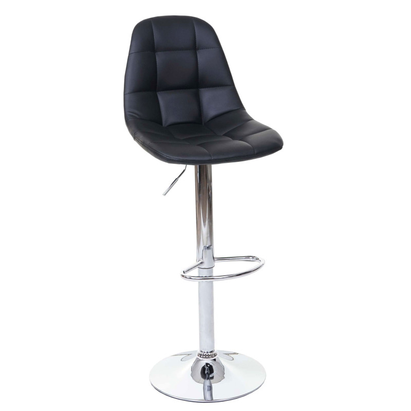 2x tabouret de bar chaise bar/comptoir - noir, similicuir