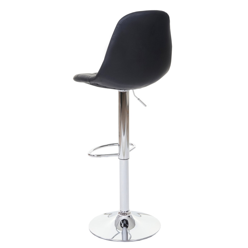 2x tabouret de bar chaise bar/comptoir - noir, similicuir