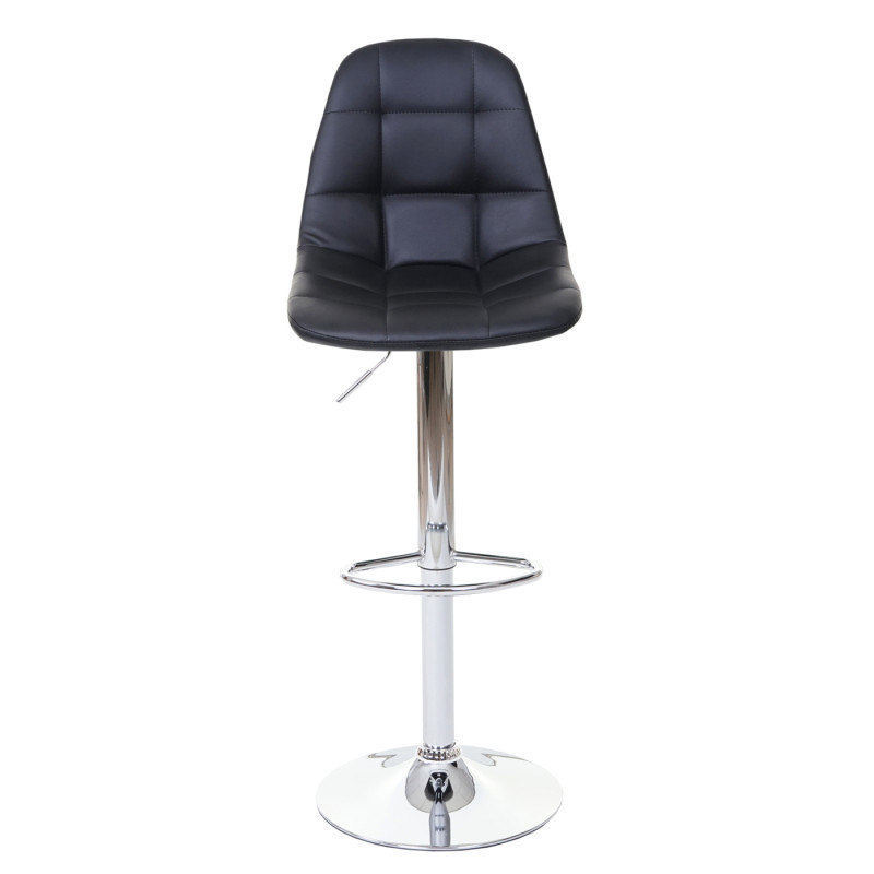 2x tabouret de bar chaise bar/comptoir - noir, similicuir