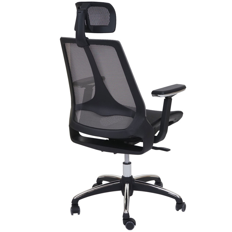 Chaise de bureau chaise pivotante, fonction glisse, tissu ISO9001 - noir/gris