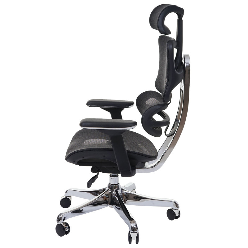 Chaise de bureau fonction glisse, tissu, ISO9001 - noir/noir