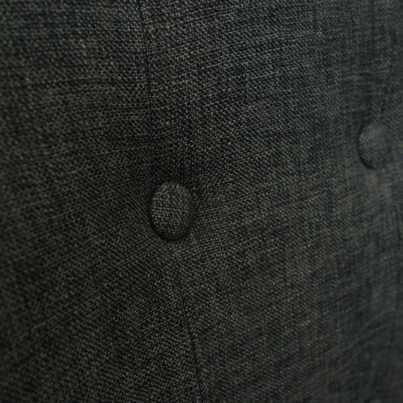 Chaise de bureau pivotante avec accoudoirs - tissu/textile gris foncé