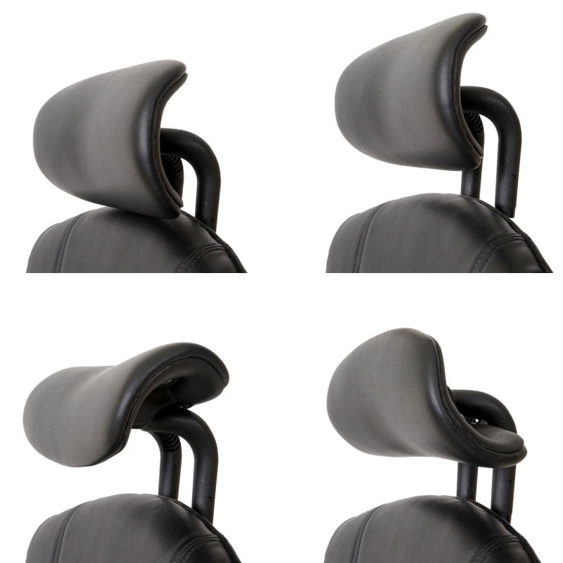 Chaise de bureau chaise pivotante, fonction glisse, similicuir, ISO9001 - noir