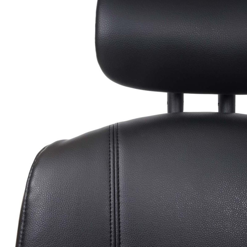 Chaise de bureau chaise pivotante, fonction glisse, similicuir, ISO9001 - noir