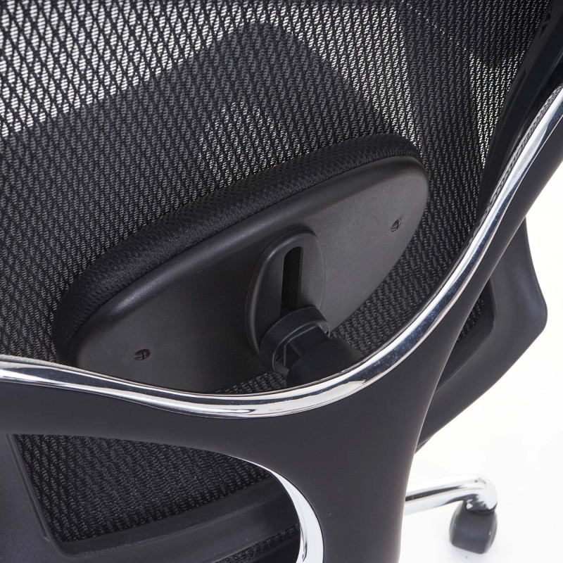 Chaise de bureau chaise pivotante, cuir synthétique, tissu ISO9001 - noir